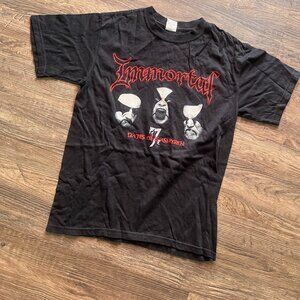 Immortal Black Metal Rok n Roll Shirt Medium New